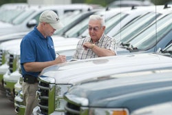 Pickup truck salesman and customer spec'ing