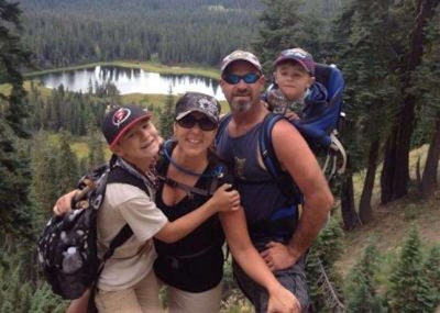 A Van Why family photo taken during one of their frequent outdoor trips.