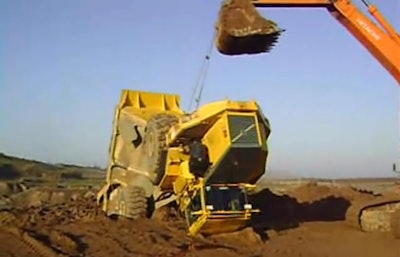 Volvo artic folded in half