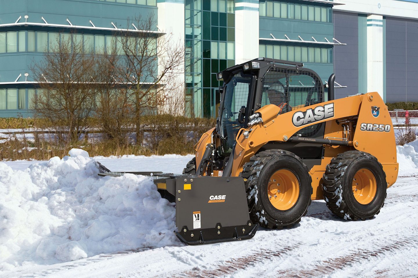 Case debuts new snow removal package for SR250, SV300 skid steers