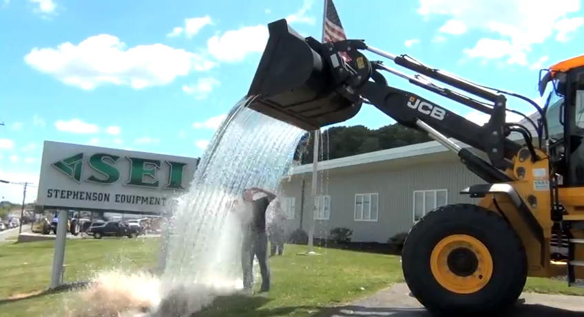 Ice Bucket Challenge wheel loader
