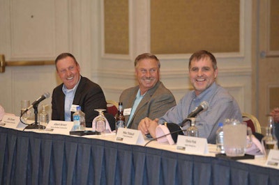 Contractors Ellis and Albert Brown and Mike Thibault at our 2013 Contractor of the Year roundtable event in Las Vegas.