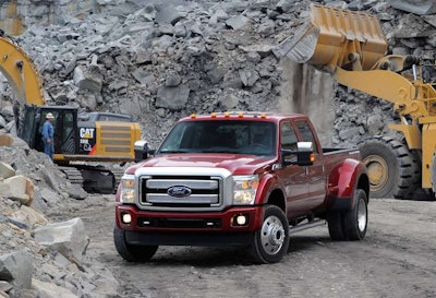 2015 Ford Super Duty with Cat equipment
