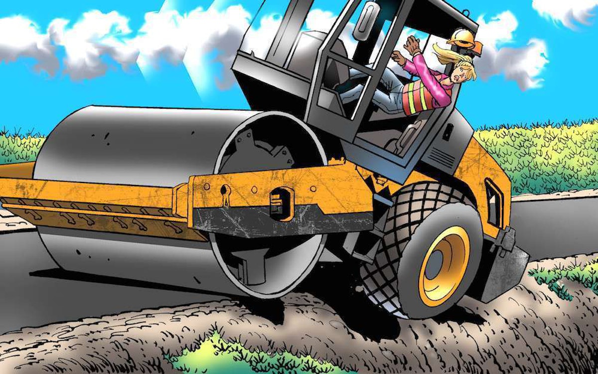 How to avoid deadly roller compactor rollovers on jobsites with