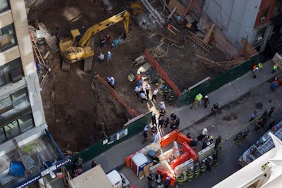 Overhead view of the scene. Credit: Richard Perry/New York Times