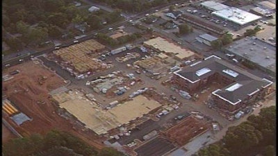 The Roswell condo jobsite where a construction worker died after falling down a flight of stairs this week. Credit: MyFoxAtlanta.com