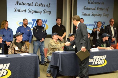 On February 20, 2014, the Washburn Institute of Technology held the first ever signing day for technical education. More than 600 students have signed letters of intent to attend the school.