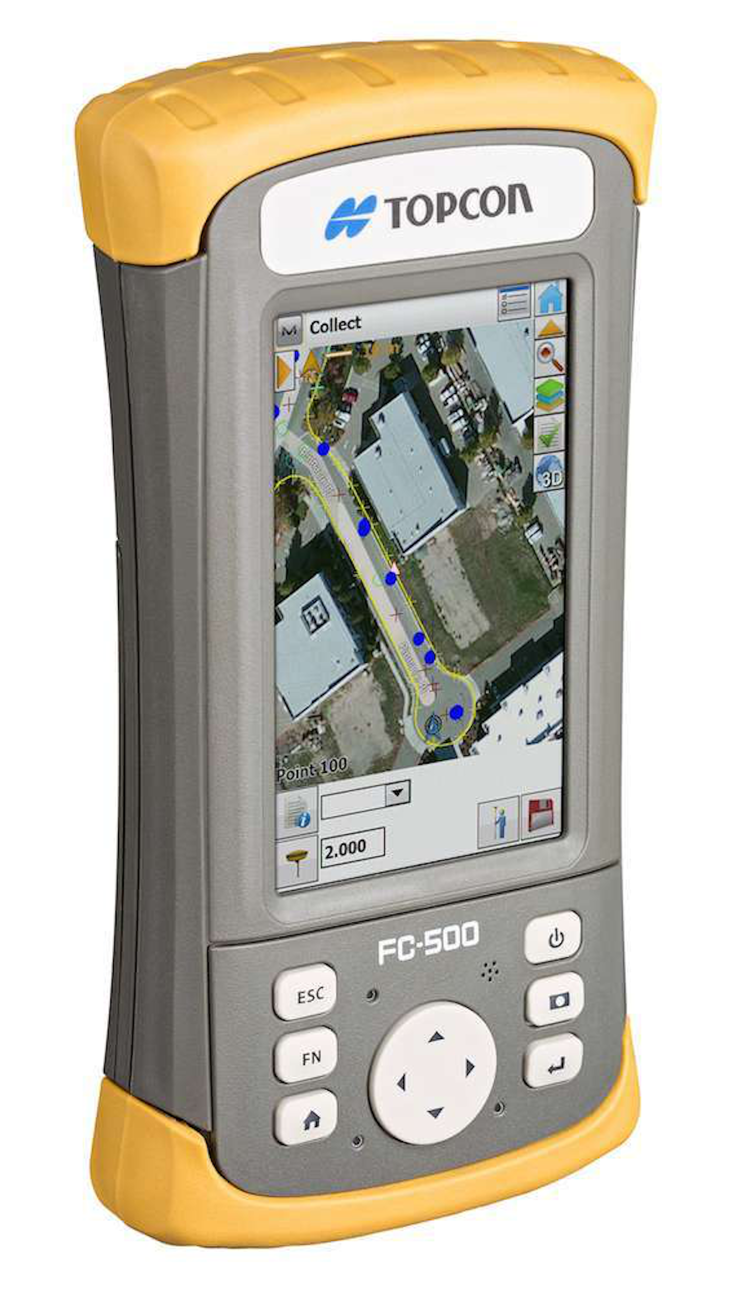 Topcon FC-500 data collector lets you map projects and share data