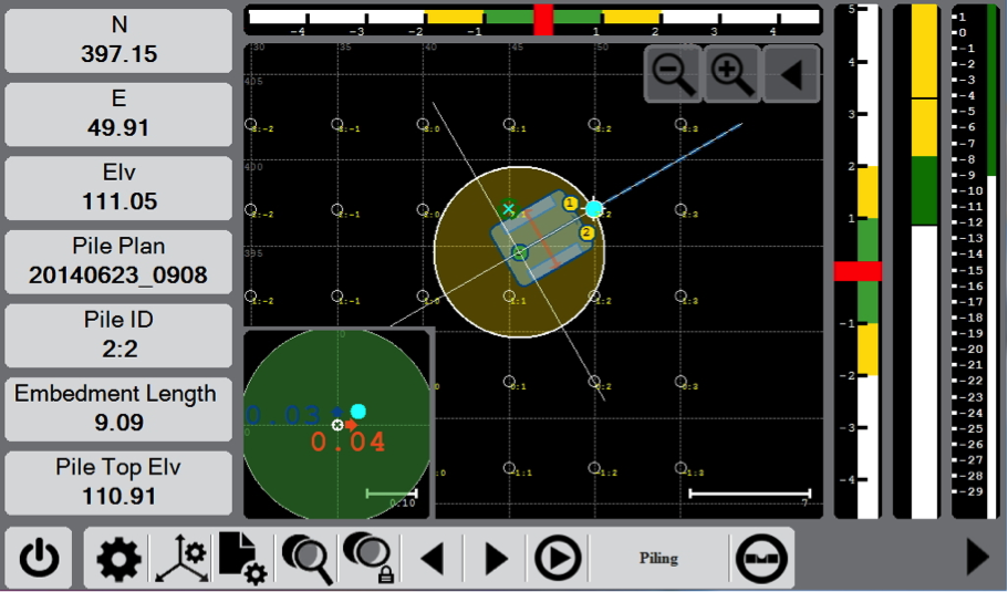 Trimble piling system