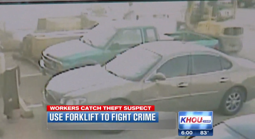 forklifts trap copper thief