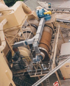 The Green Asphalt Plant is shown here as a RAP dryer on batch plant.