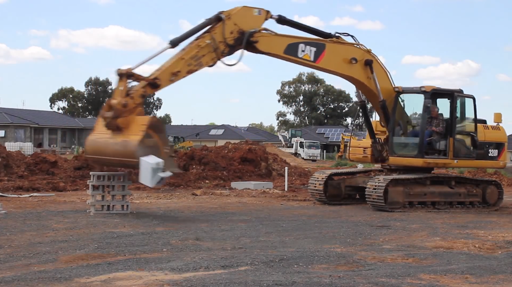 Excavator t-ball microwave