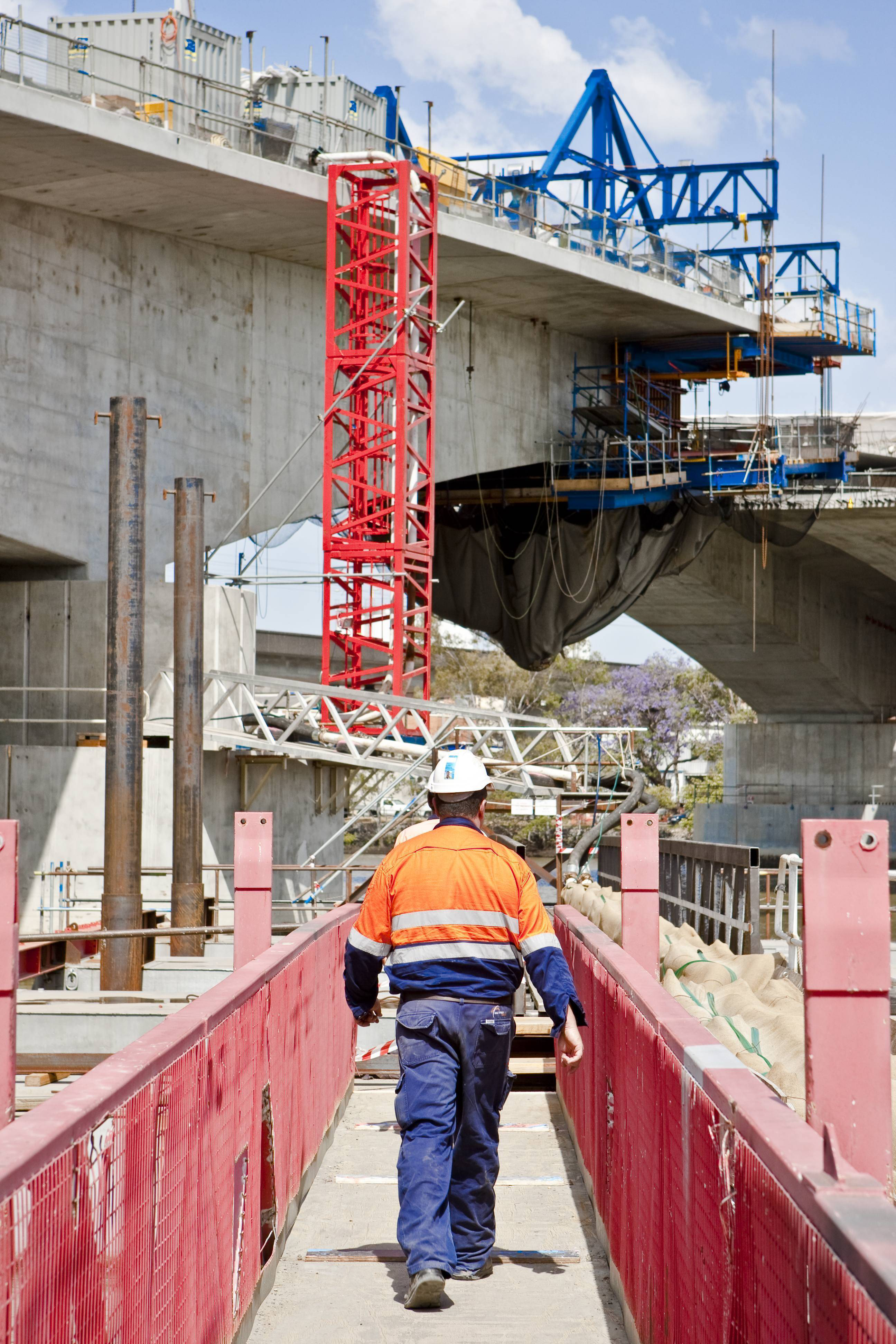 bridge construction workers