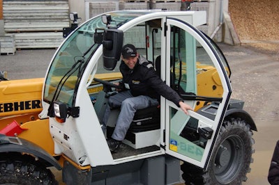 Cabs have been super-sized. The deep pivot point on the boom affords excellent visibility over the side.