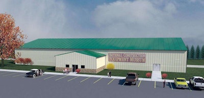 A rendering of the National Construction Equipment Museum.
