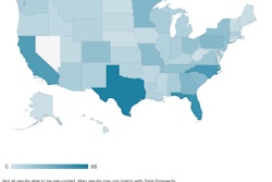 The number of road construction equipment buyers in Texas was by far the most in the U.S during Q3 2014.