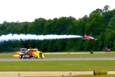 Shockwave semi truck racing FLS Minijet NAS Oceana Airshow