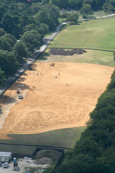 The canvas for the facescape encompassed some six acres on National Mall in Washington D.C.