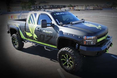 Customized Chevy and GMC pickups are always in abundance at the annual SEMA Show in las Vegas.