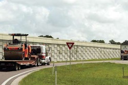 Precast panels permit aesthetic design; relief helps attenuate noise