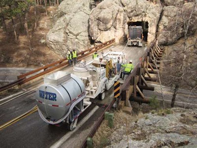 Epoxy chip seal is a favored method to bridge repair when dealing with worn decks because it seals micro-cracks in the concrete decking, protecting the structure’s rebar from salts.