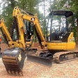 The Cat 303E CR has no DPF or DOC and doesn’t need regens or other emissions-related maintenance.