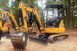 The Cat 303E CR has no DPF or DOC and doesn’t need regens or other emissions-related maintenance.