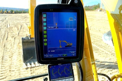 Komatsu PC210LCi-10 semi-automatic excavator touch controls