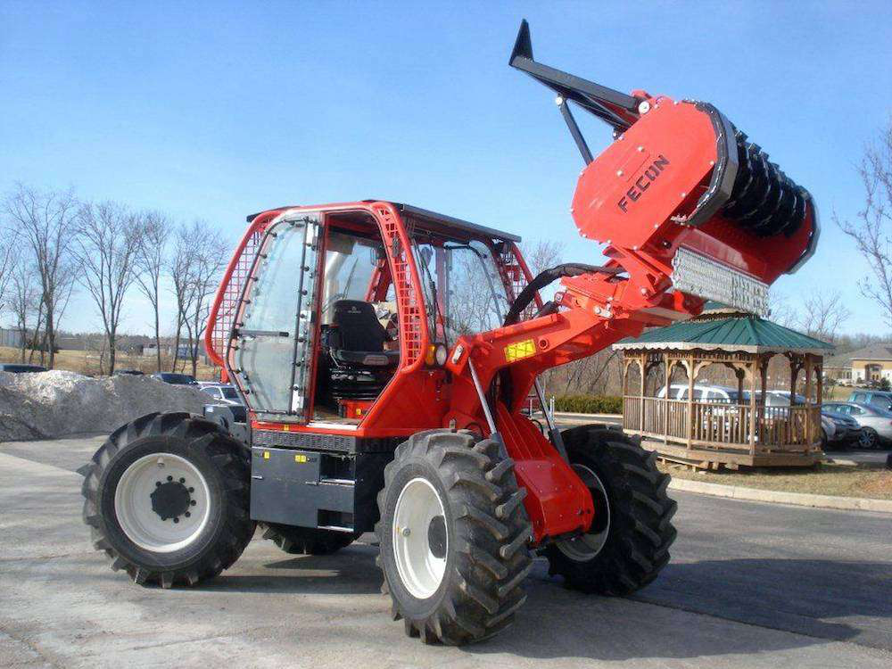 Fecon RTF230 rubber tire mulching tractor
