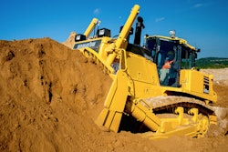 Komatsu’s D155AX-8 crawler dozer introduced in December.