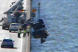 The pickup Burton was driving is recovered from the lake last Monday. Via: NOLA.com