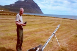 Pall Bjarnason ready to launch the Trimble UX5 UAS.