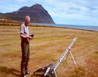 Pall Bjarnason ready to launch the Trimble UX5 UAS.