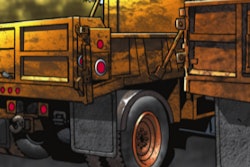 Rear of dump truck