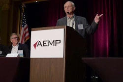 Dave Gorski, CEM, and shop administrator for K-Five Construction, gives a presentation at the 2014 AEMP Asset Management Symposium.