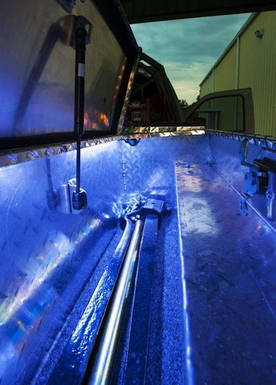 Recessed LED strip lights provide excellent lighting in toolboxes and storage compartments.