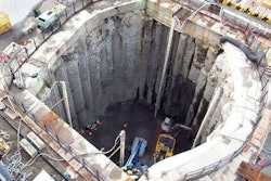 The pit being dug to access and repair Big Bertha will reach 120 feet below the surface. Credit: Washington State Department of Transportation