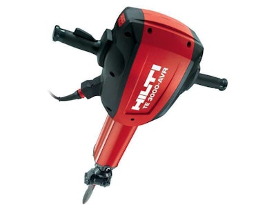 NYC officials are considering regulations that would encourage contractors to switch from pneumatic pavement breakers to electric models like the TE 3000-AVR from Hilti.