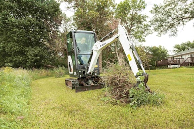 Bobcat Company’s Tier 4-compliant Zero Tail Swing (ZTS) E20 compact excavator