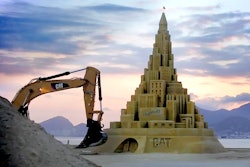 Caterpillar Guinness World Record tallest sand castle