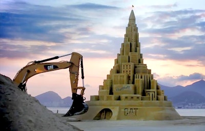 Caterpillar Guinness World Record tallest sand castle