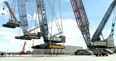 Crane lifting a crane lifting a crane cranception