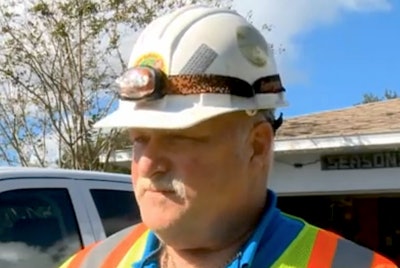 Prince Contracting superintendent Ed Heitner in an interview with WTSP TV. Heitner risked his life to stop a wrong-way driver on Interstate 275.