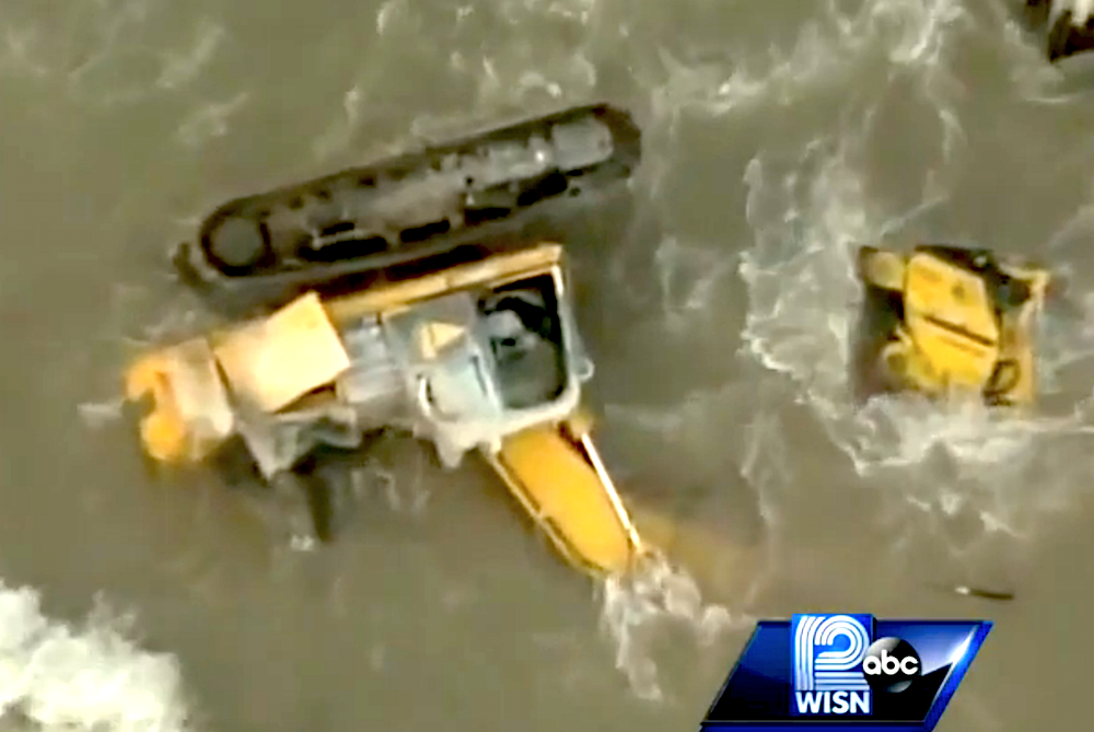 Komatsu Excavator found in lake Wisconsin