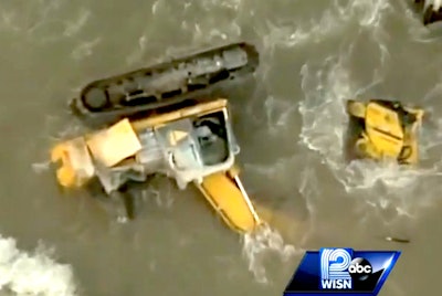 Komatsu Excavator found in lake Wisconsin