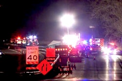 A still of the Route 422 work zone after the accident from WPVI TV’s report.