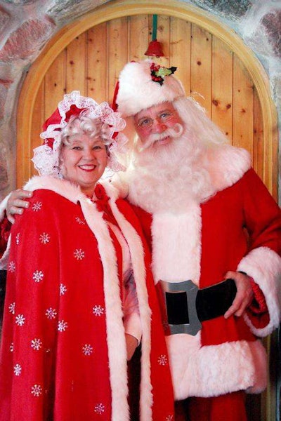Holly and Tom Valent as Santa and Mrs. Claus.