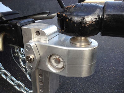 Accessories such as this WeighSafe Hitch can let drivers know right away if the tongue wight is within the truck’s factory specs.