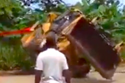 Backhoe swallowed by jungle
