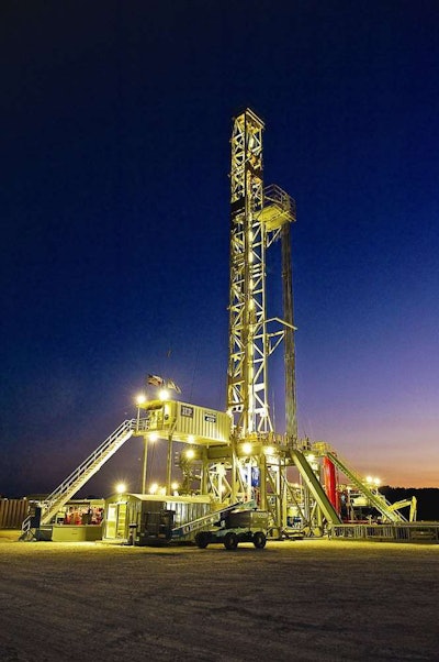 A ConocoPhillips oil drilling rig in the Eagle Ford Shale.
